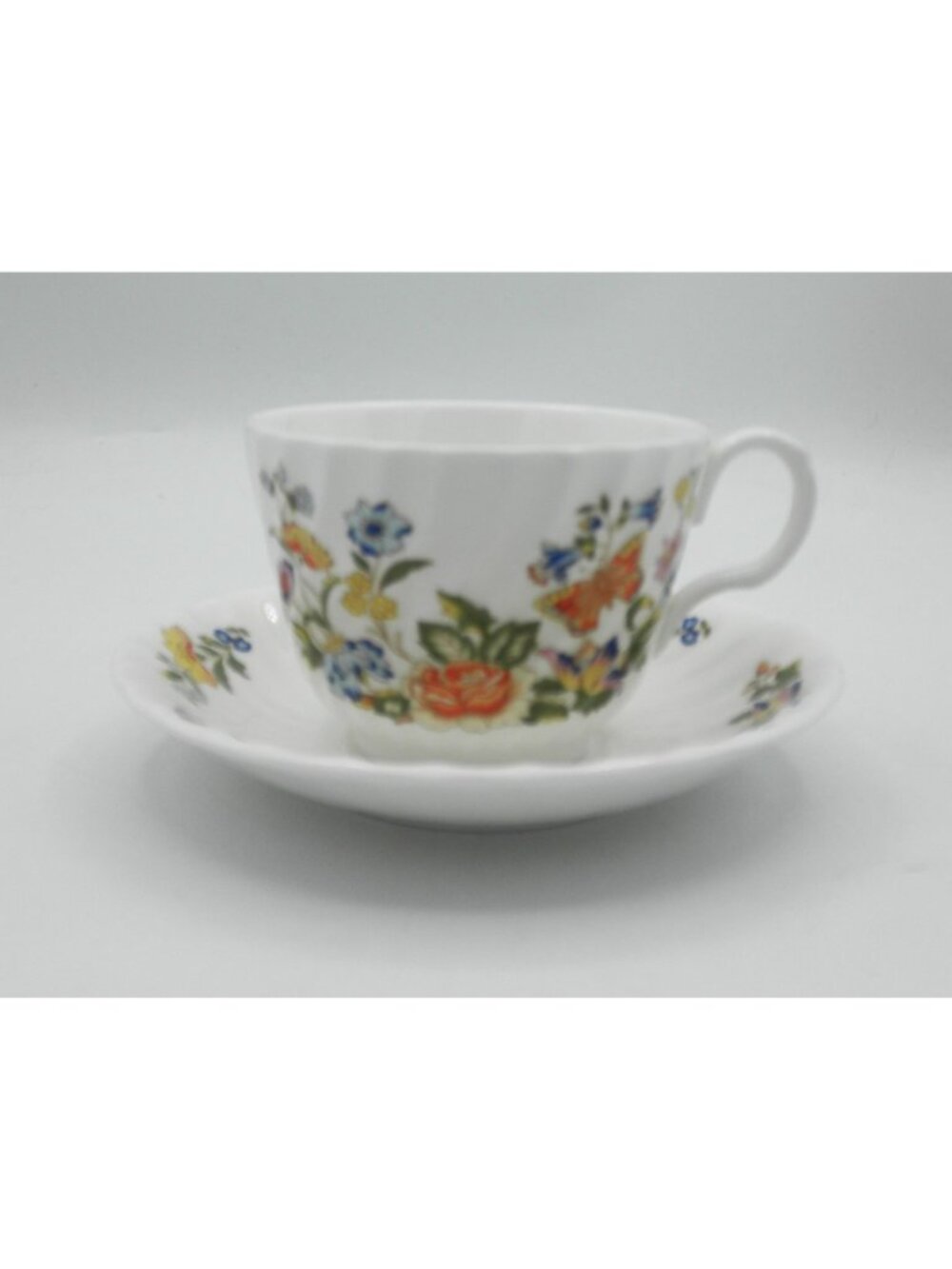 Cottage Garden by John Aynsley & Sons Cup and Saucer Set of 7 Pattern AYNOGA - Picture 11 of 11